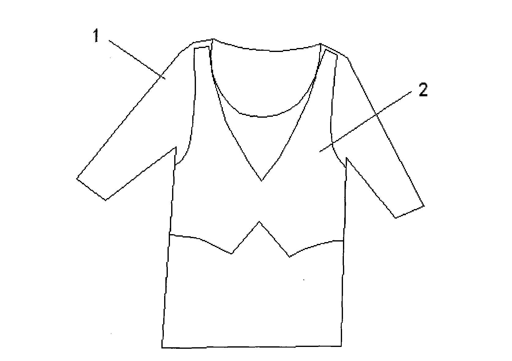 False waistcoat clothes capable of absorbing water and guiding water