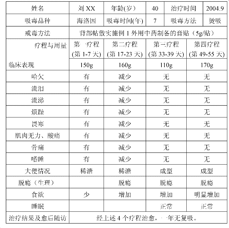 External traditional Chinese medicine for drug rehabilitation, and preparation method thereof