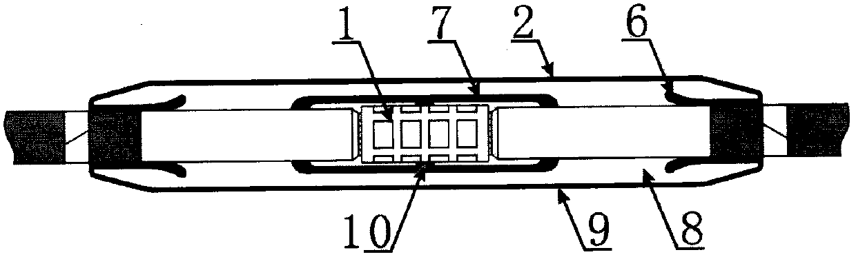 Cable intermediate connector and manufacturing and mounting method therefor