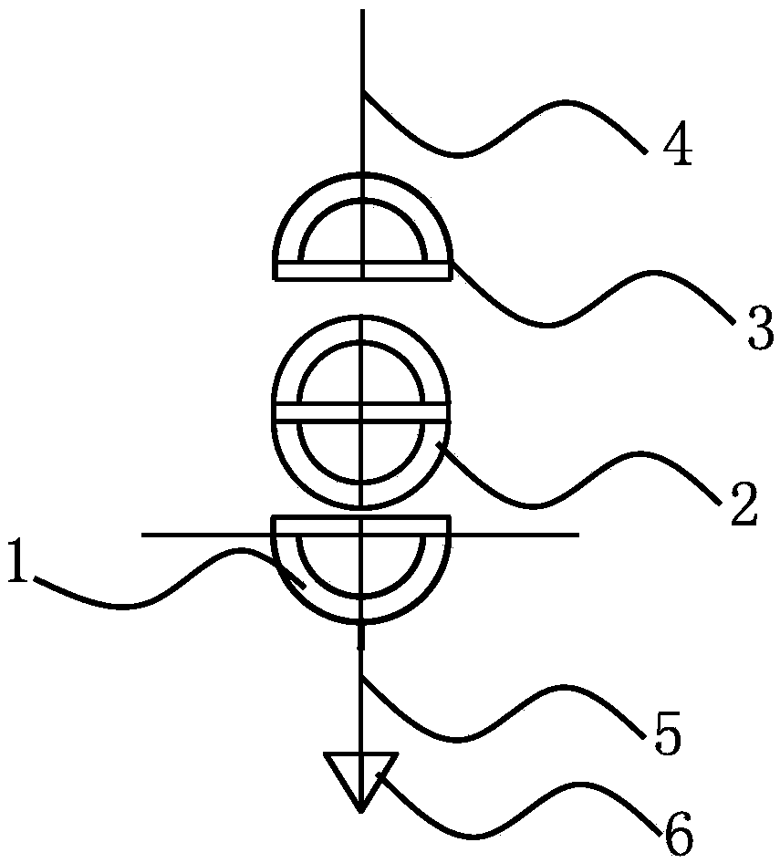 Concave measuring sign assembly and mounting and measuring method