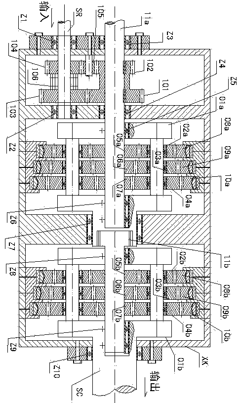 Combined type planetary gear set gearbox