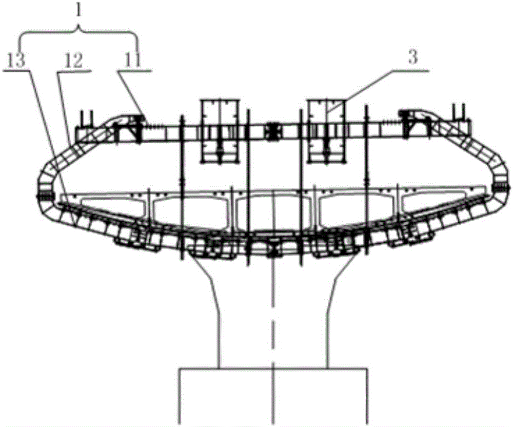 Ascending type movable formwork box beam concrete pouring construction method