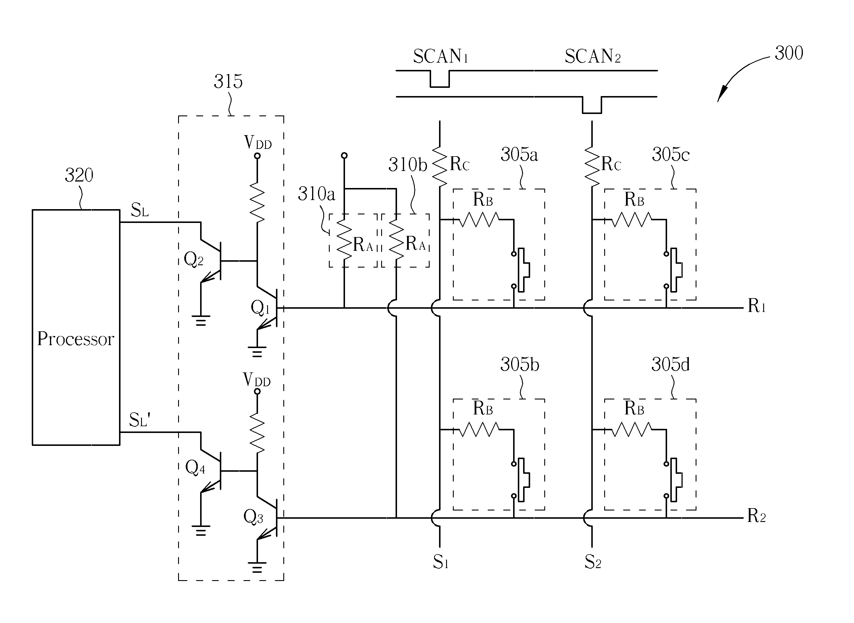 Ghost key detecting circuit and related method