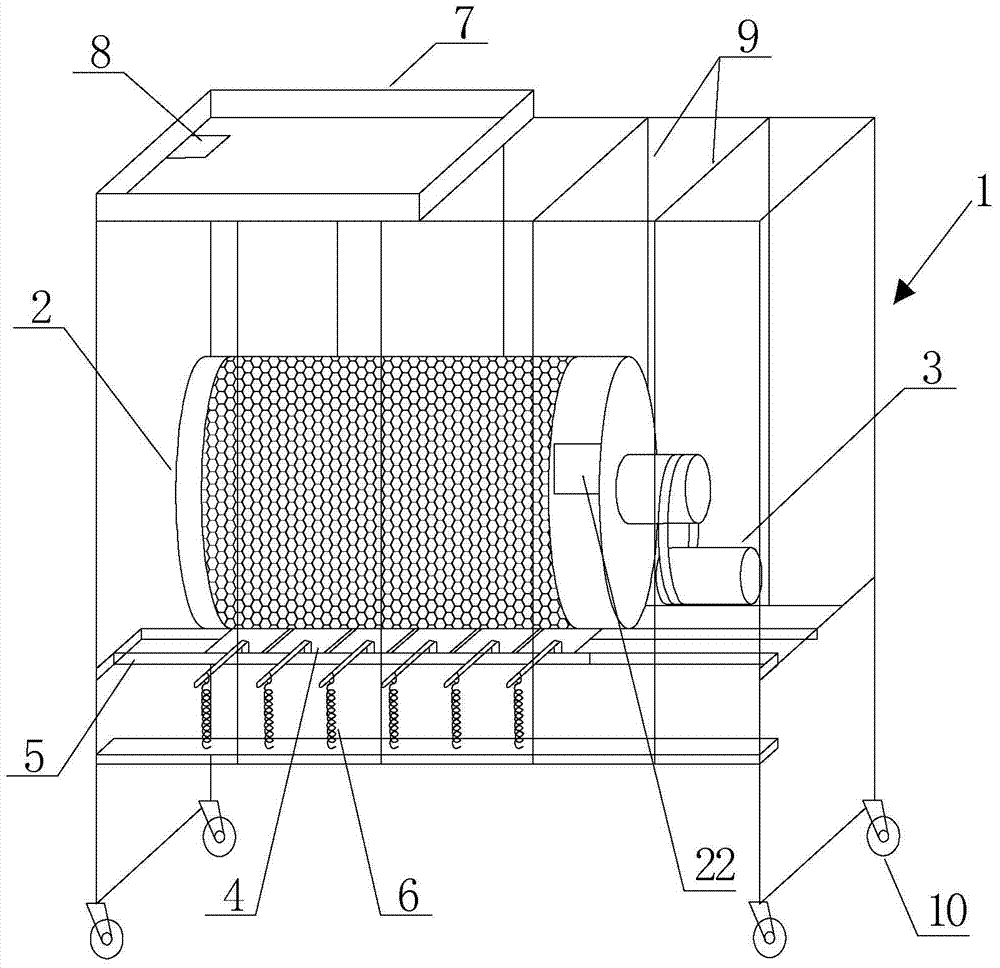 Hot pepper shank removing machine