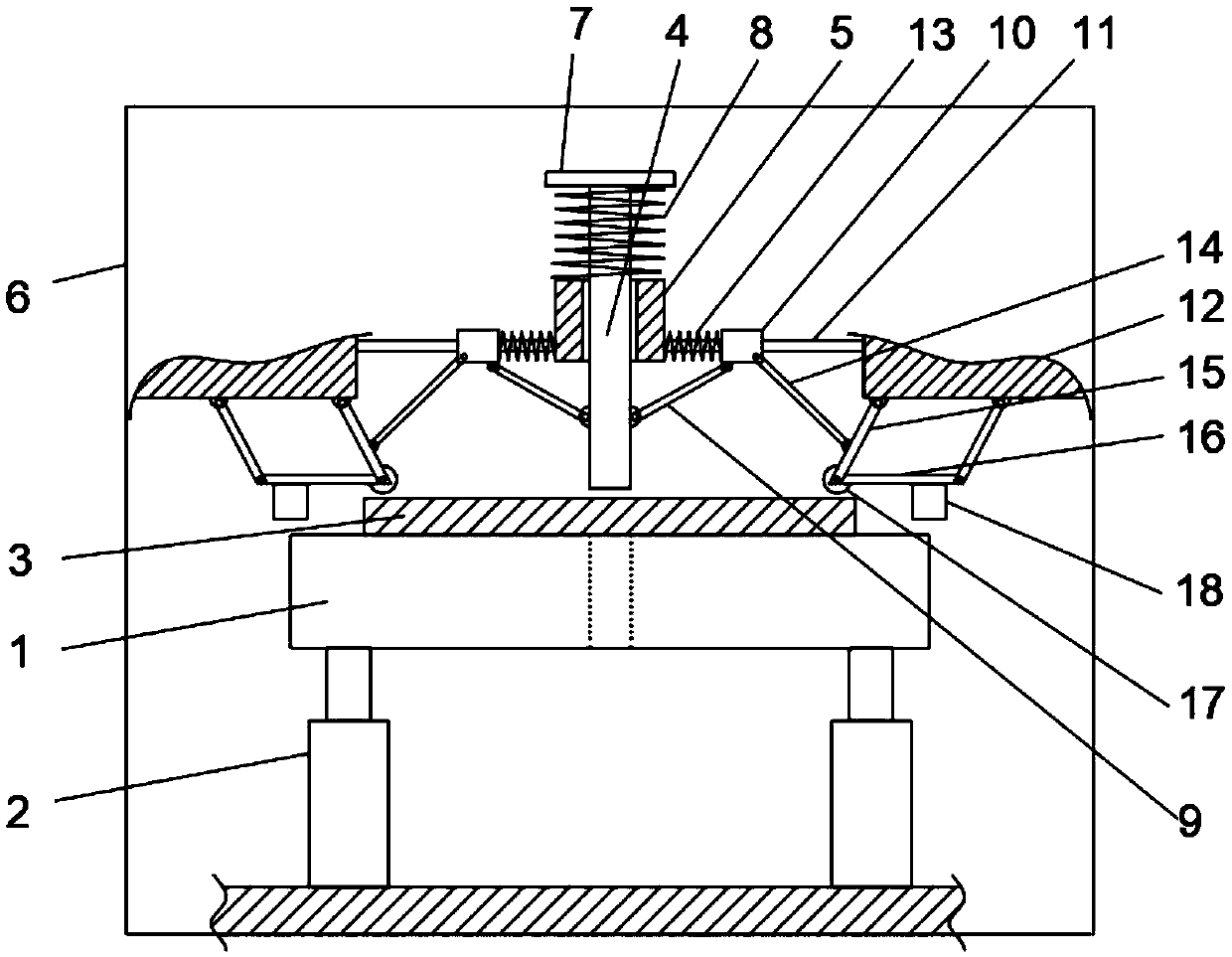 Self-pressing type hole punching device and punching method