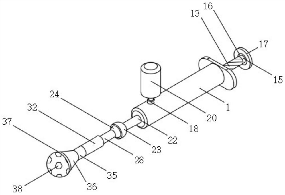 Conveniently-detached drencher with telescopic structure for animal husbandry and veterinary medicine