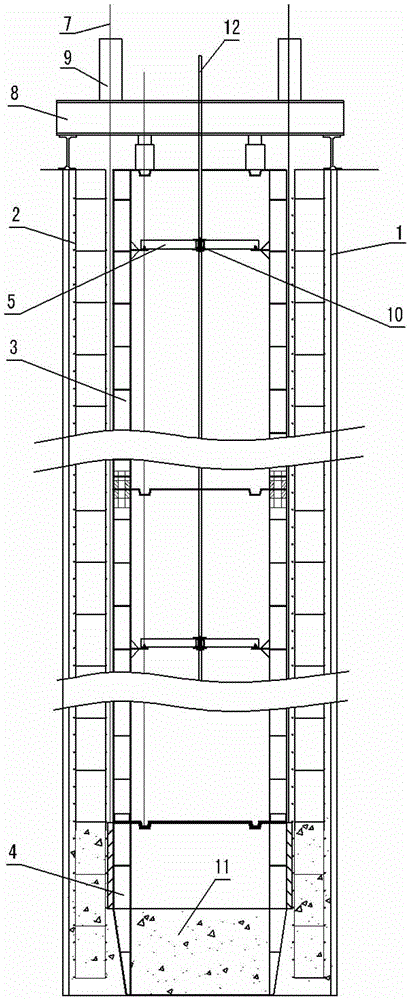 A kind of underwater pouring pipe column with retaining wall and its construction method