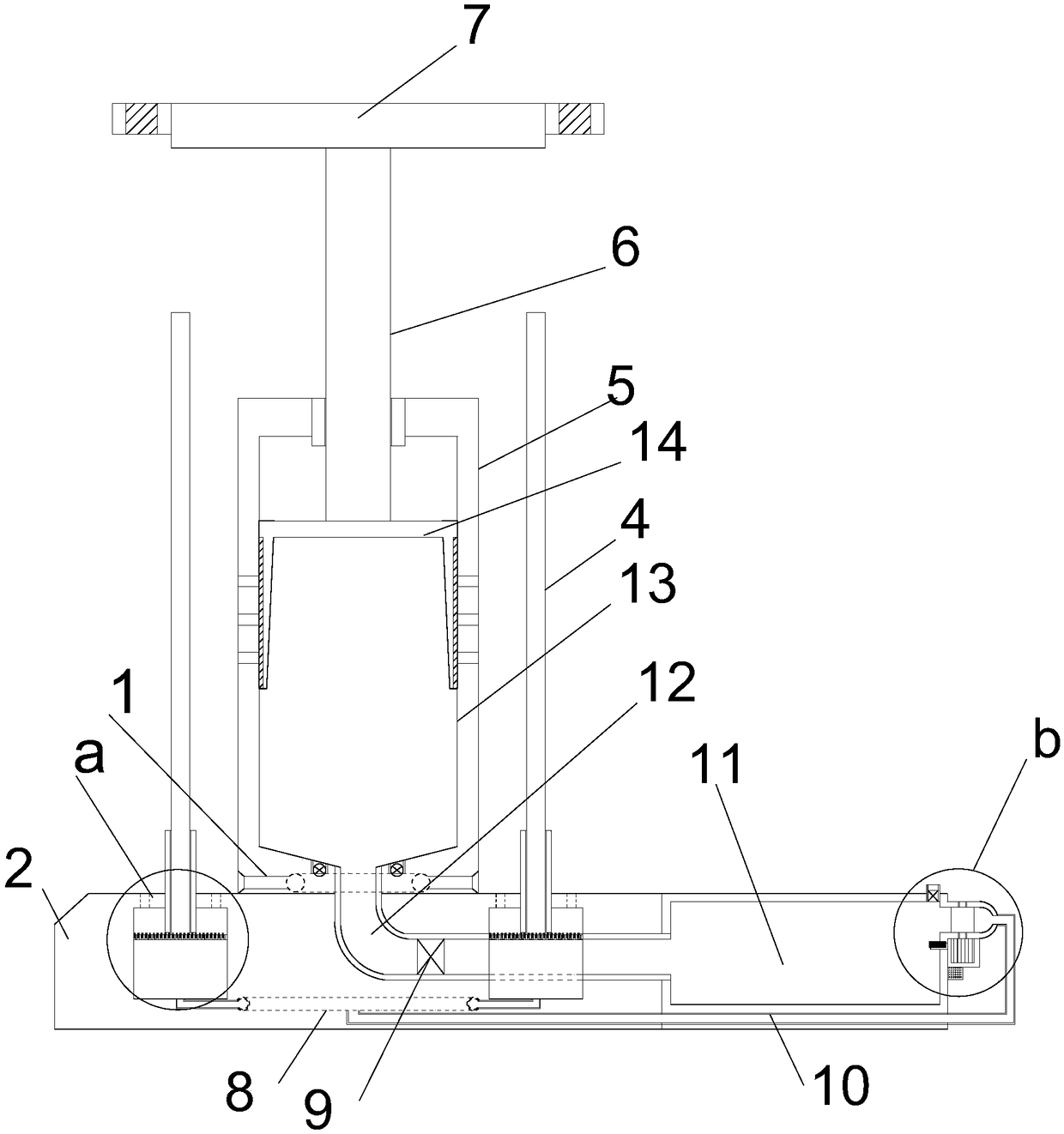 Pneumatic feedback type automobile shock suppressing and absorbing device