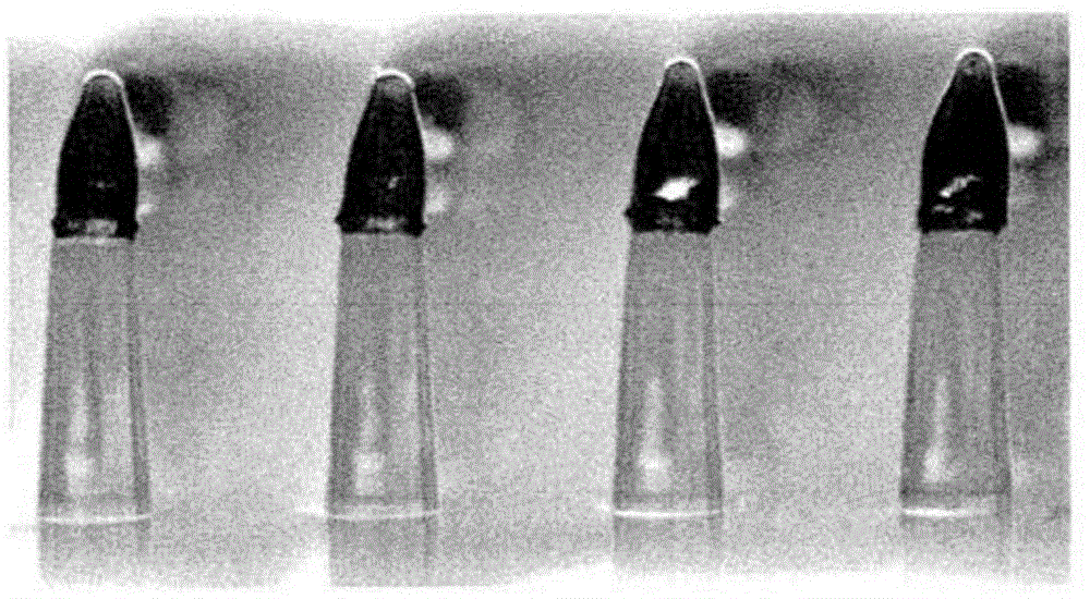 Medicine-holding microneedle array and process for producing same