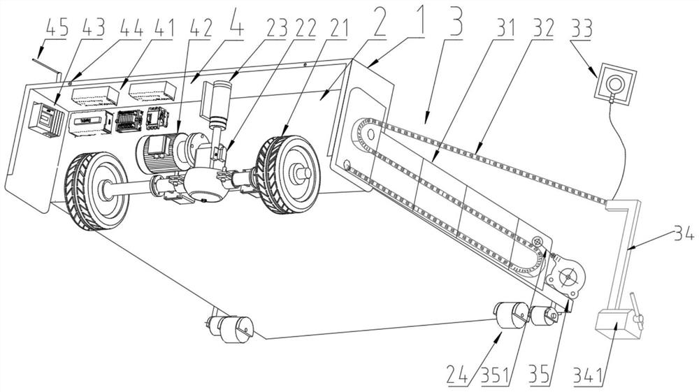 Connection vehicle for conveying tobacco leaf box in-out space limited elevator and operation method of connection vehicle