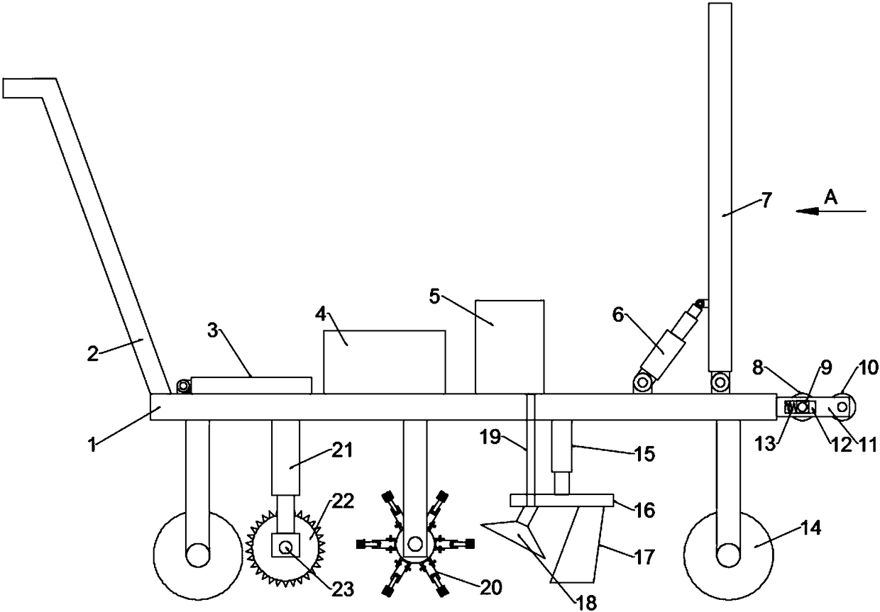 Multifunctional cable laying device for power construction