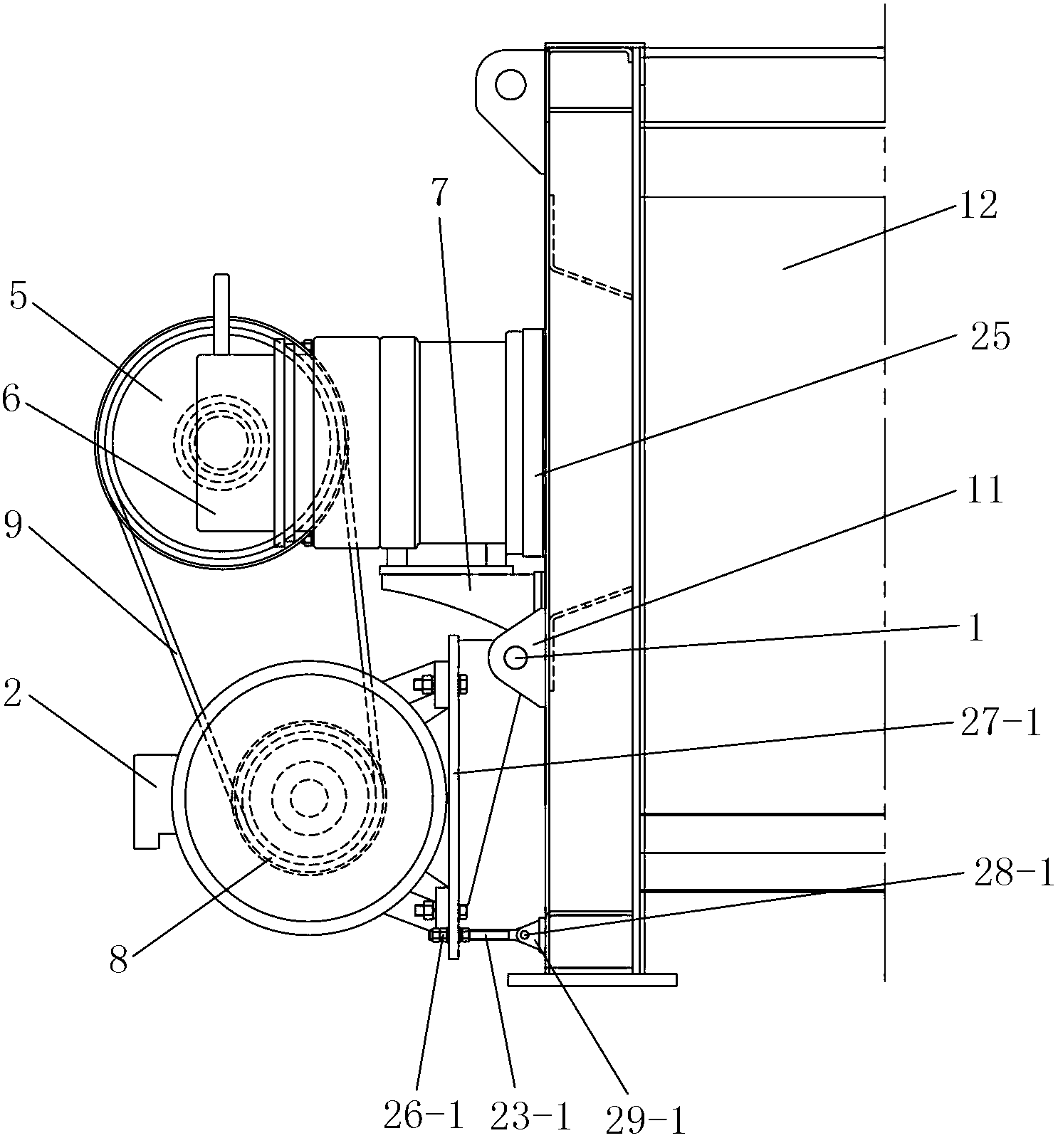 Double-end double-drive double-horizontal-shaft mixer