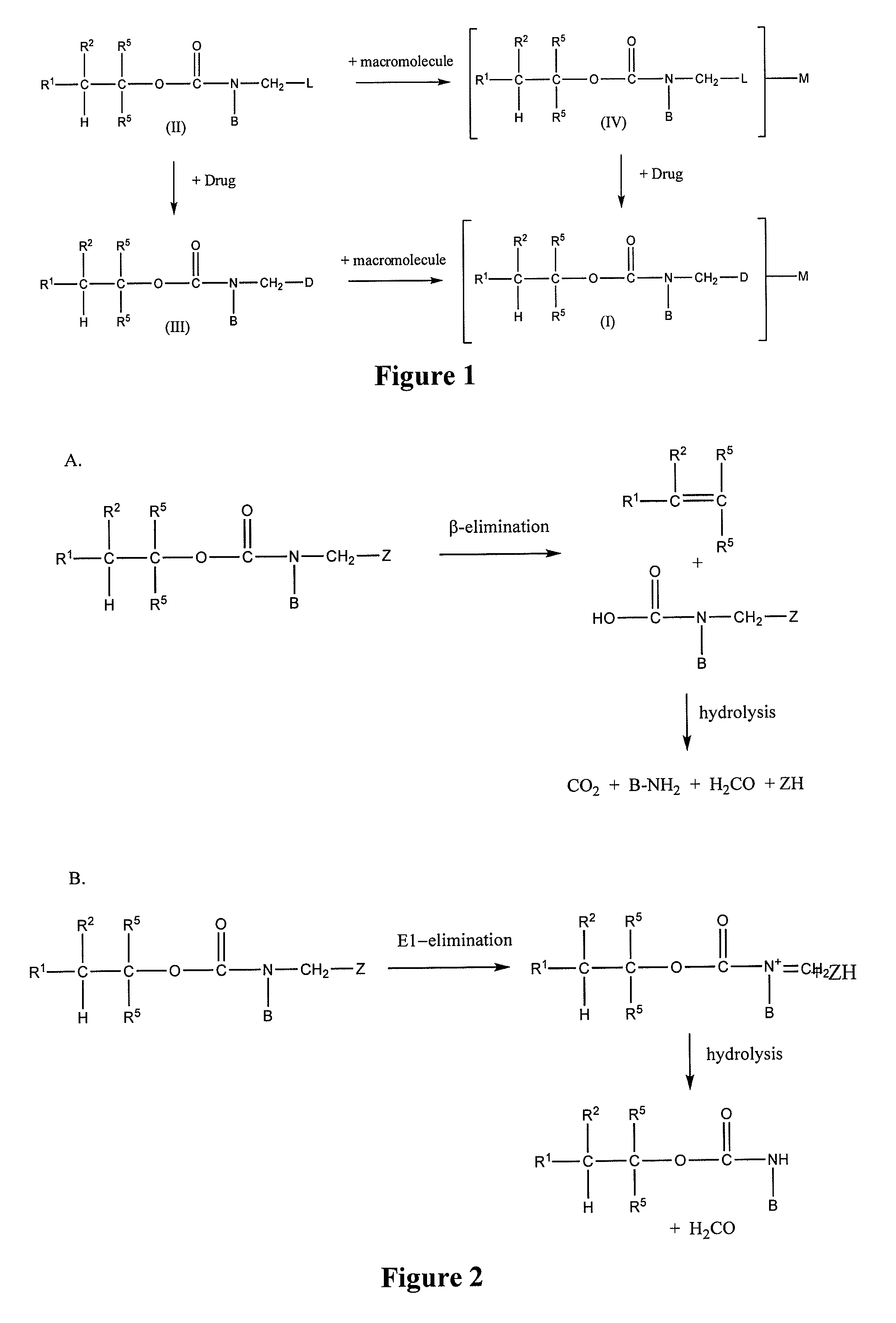 Controlled release from macromolecular conjugates