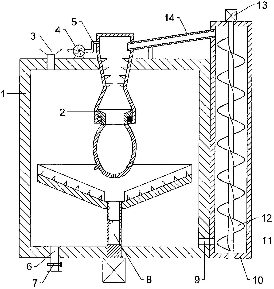 Quick beverage mixing equipment based on rotary jetting principle