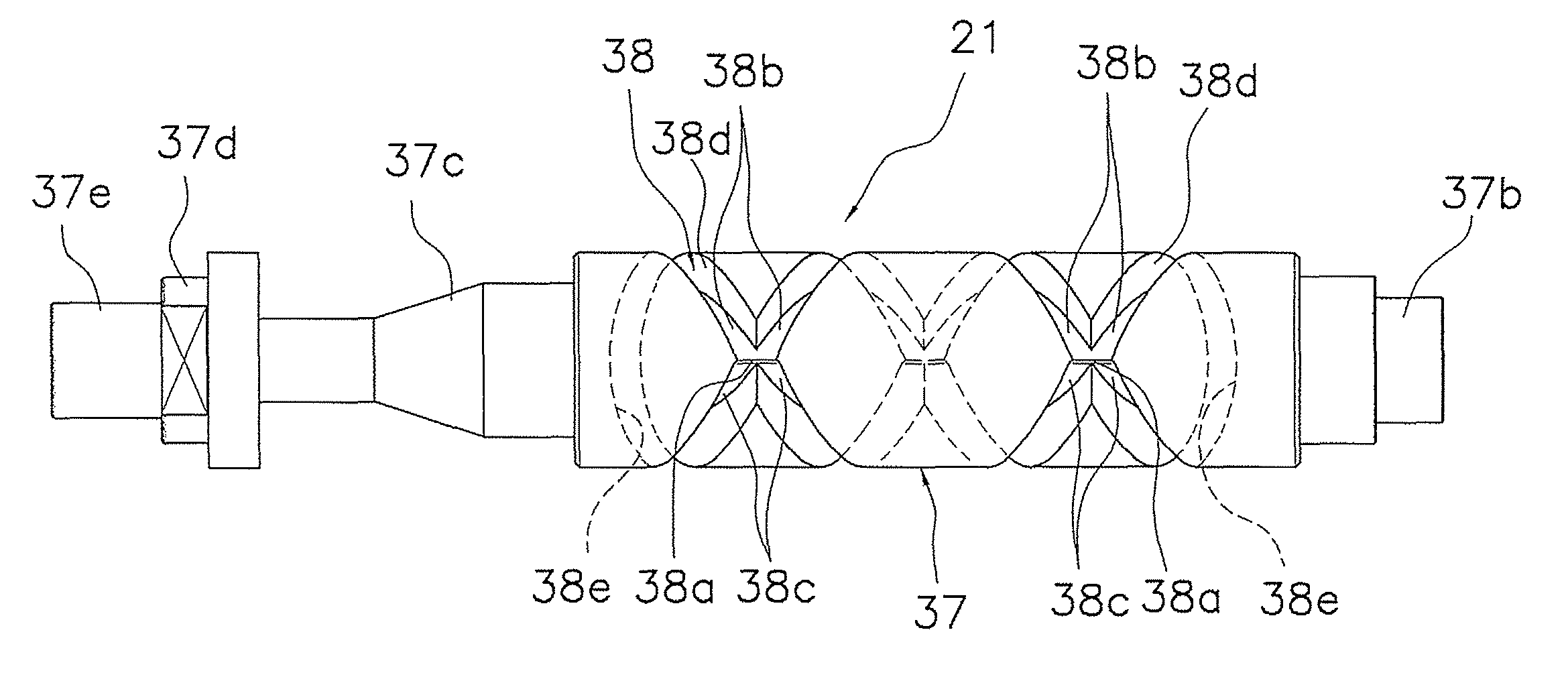 Traverse camshaft for fishing reel and reciprocal movement mechanism for fishing reel employing the traverse camshaft