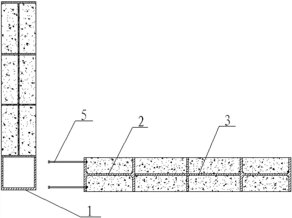 Outer corner structure of composite wall