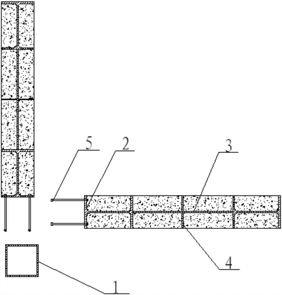 Outer corner structure of composite wall