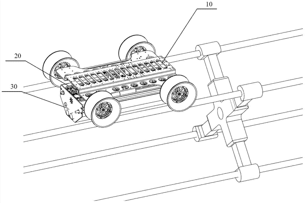 Line inspection robot based on gravity center adjustment