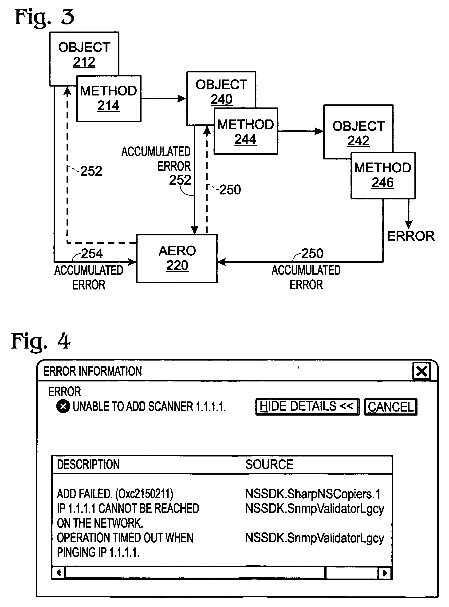 System and method for error reporting