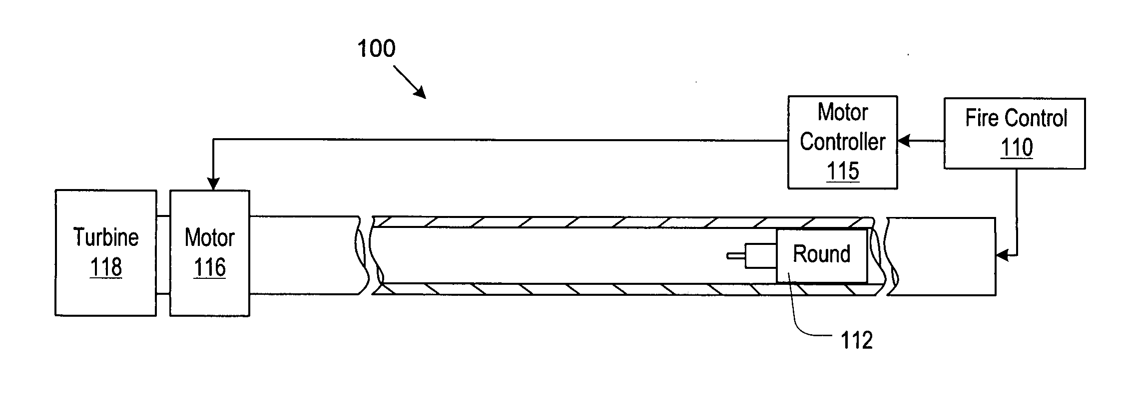 Underwater gun comprising a turbine-based barrel seal