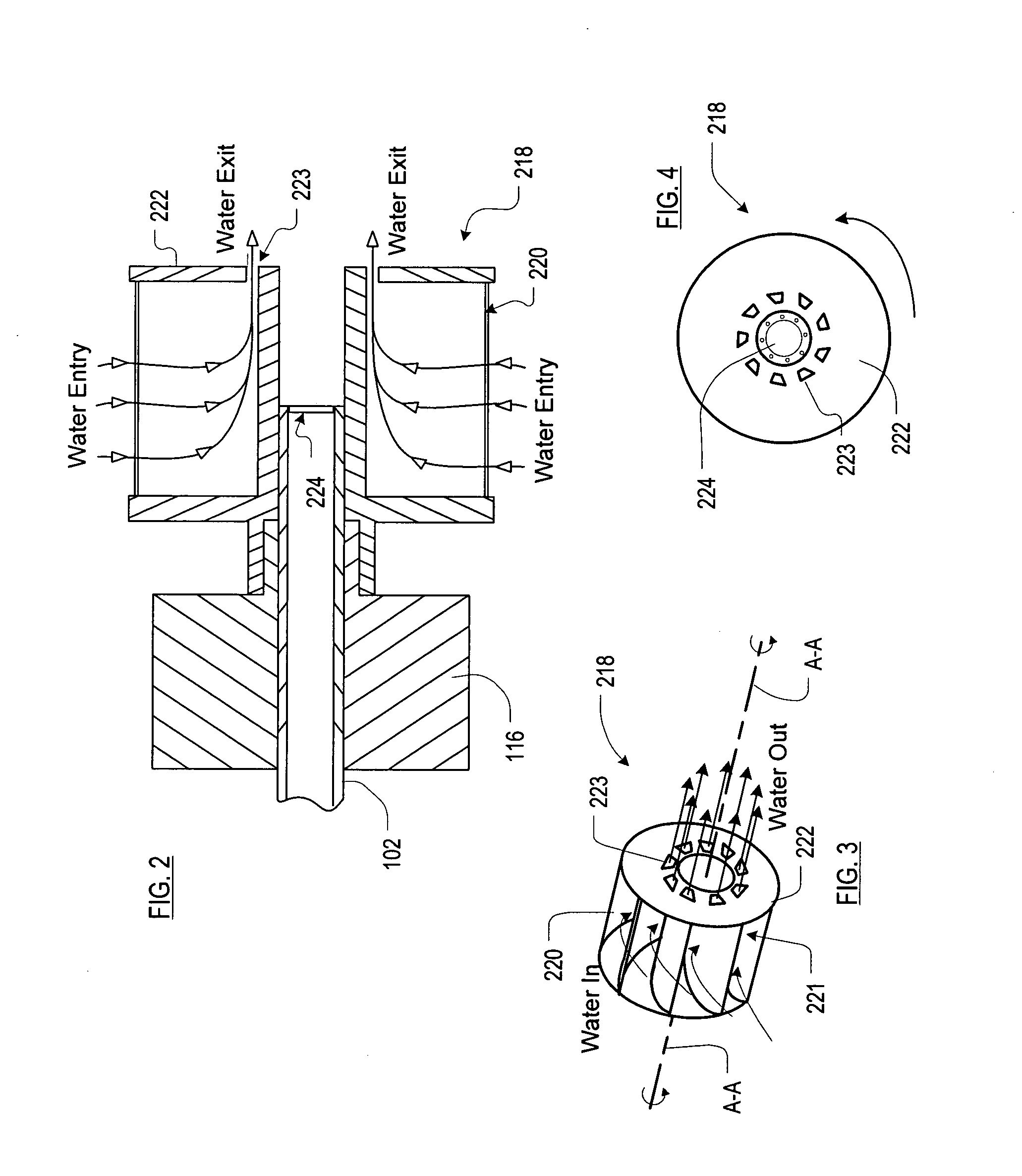 Underwater gun comprising a turbine-based barrel seal