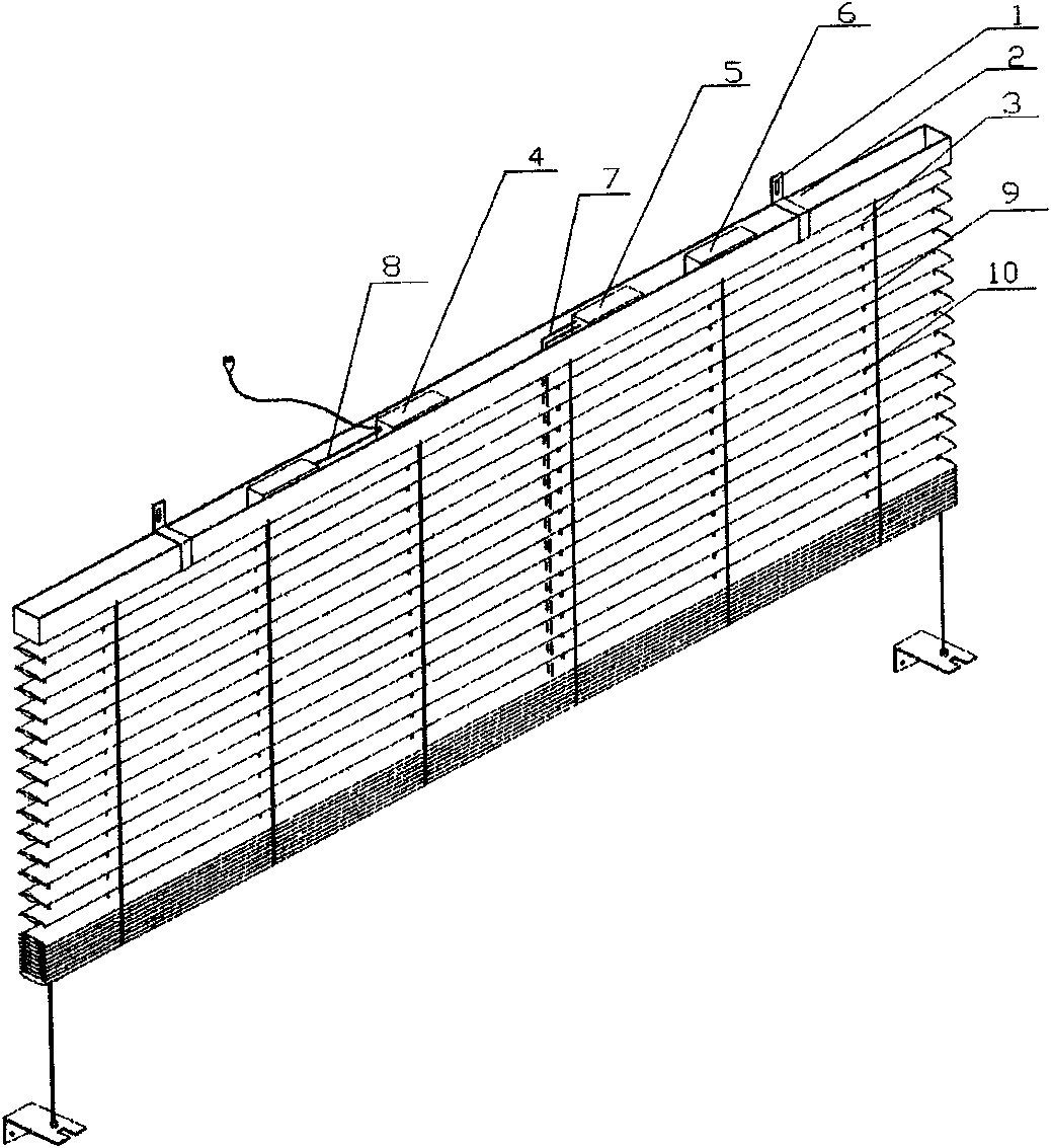 Venetian blind type light emitting diode (LED) display screen