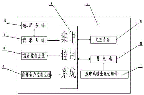 Greenhouse system for cultivating plants by means of solar energy