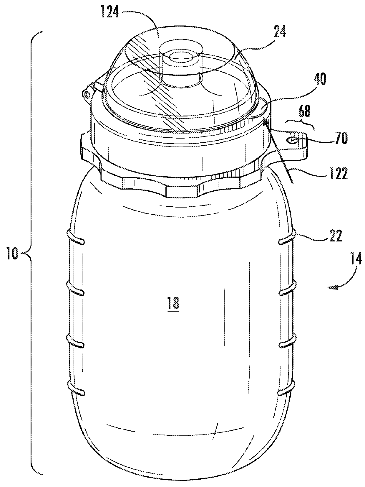 Flowable food feeding device