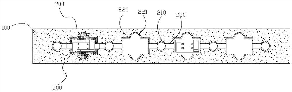 Hollow floor slab structure