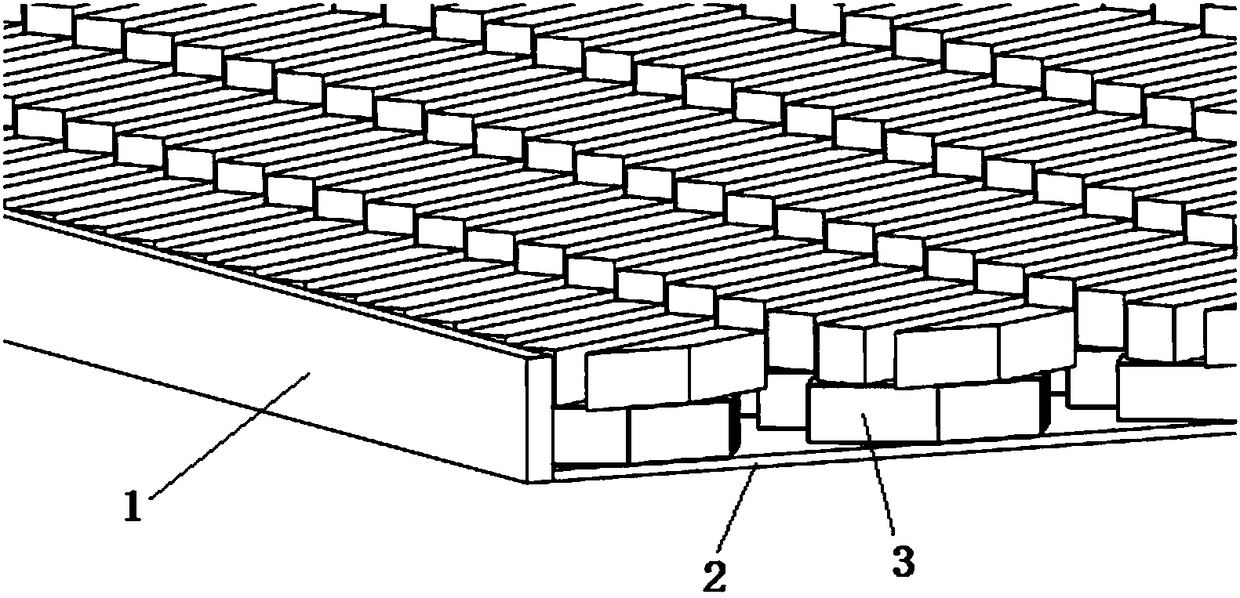 Dot-matrix type core based on bionics of tiny staggered alveolar heat exchanger and heat exchanger