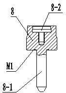 Checking fixture for measuring depth of bottom hole of valve retainer of engine cylinder cover