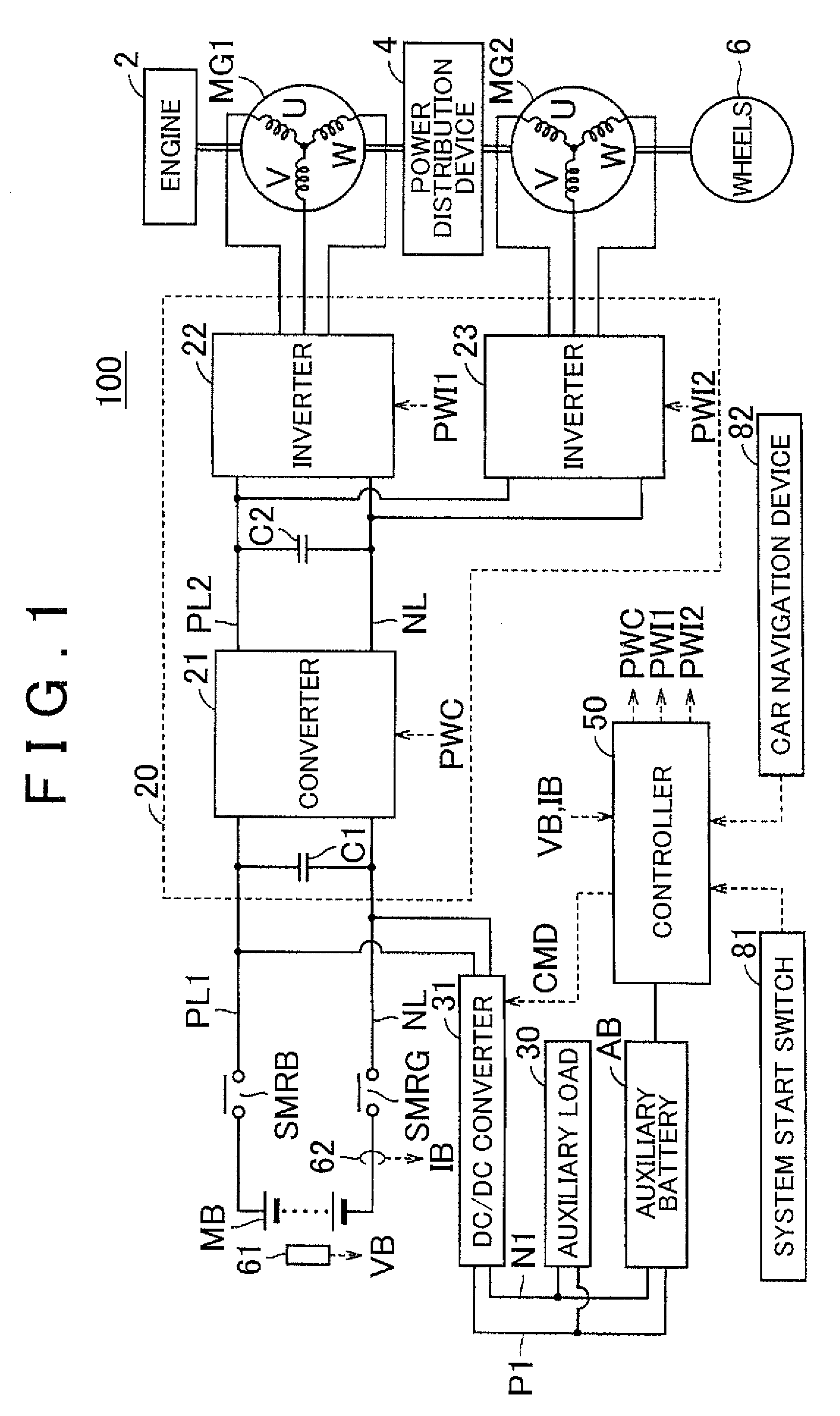 Power source system for vehicle, vehicle, and vehicle control method