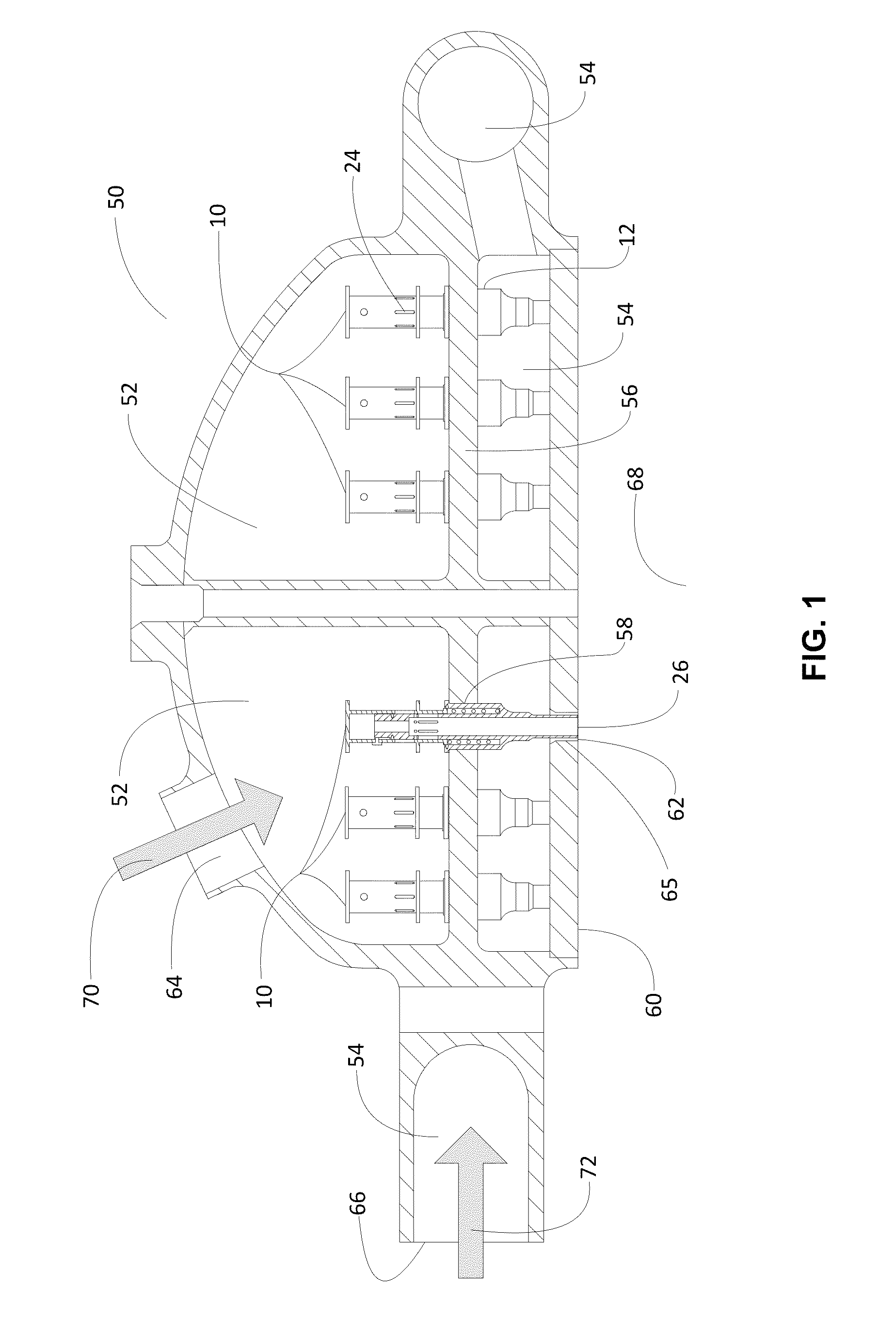 Injector element which maintains a constant mean spray angle and optimum pressure drop during throttling by varying the geometry of tangential inlets