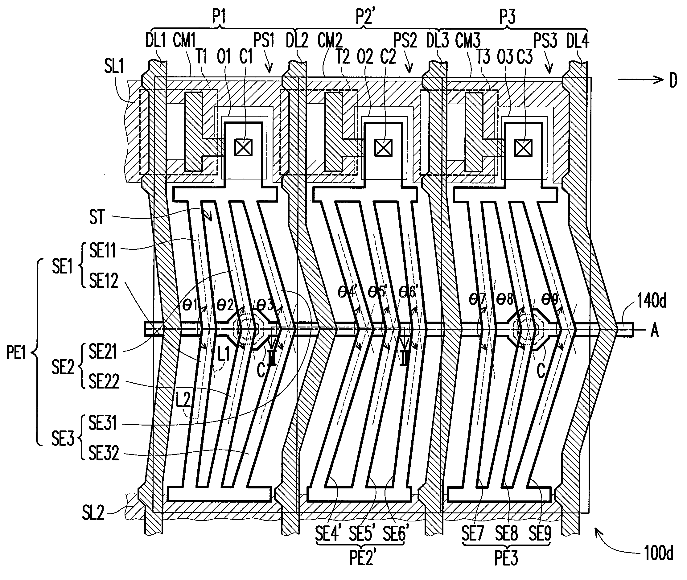 Liquid crystal display panel and pixel structure