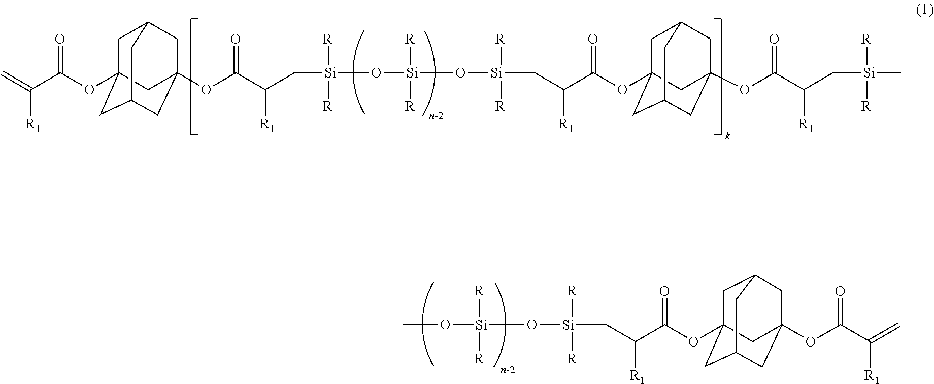 Silicone-modified adamantane derivative, photo-radically curable resin composition, and method for preparing photo-radically curable resin composition