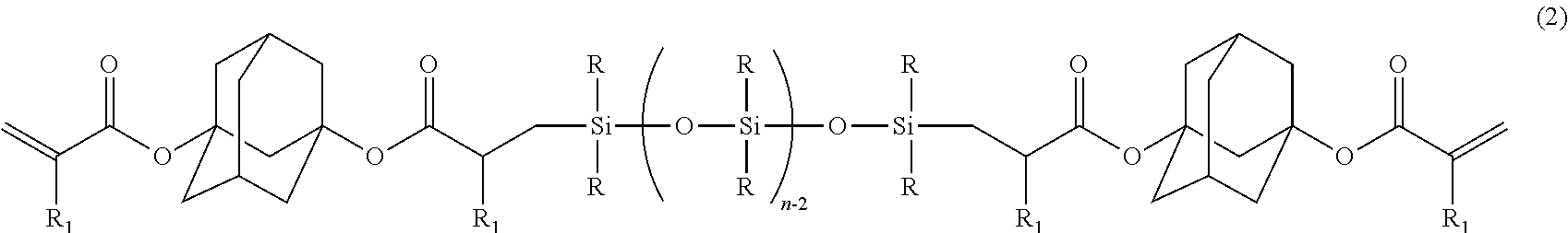 Silicone-modified adamantane derivative, photo-radically curable resin composition, and method for preparing photo-radically curable resin composition