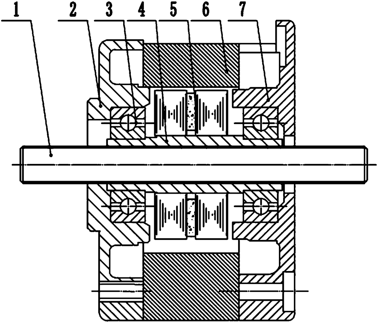 Through type stepping linear motor