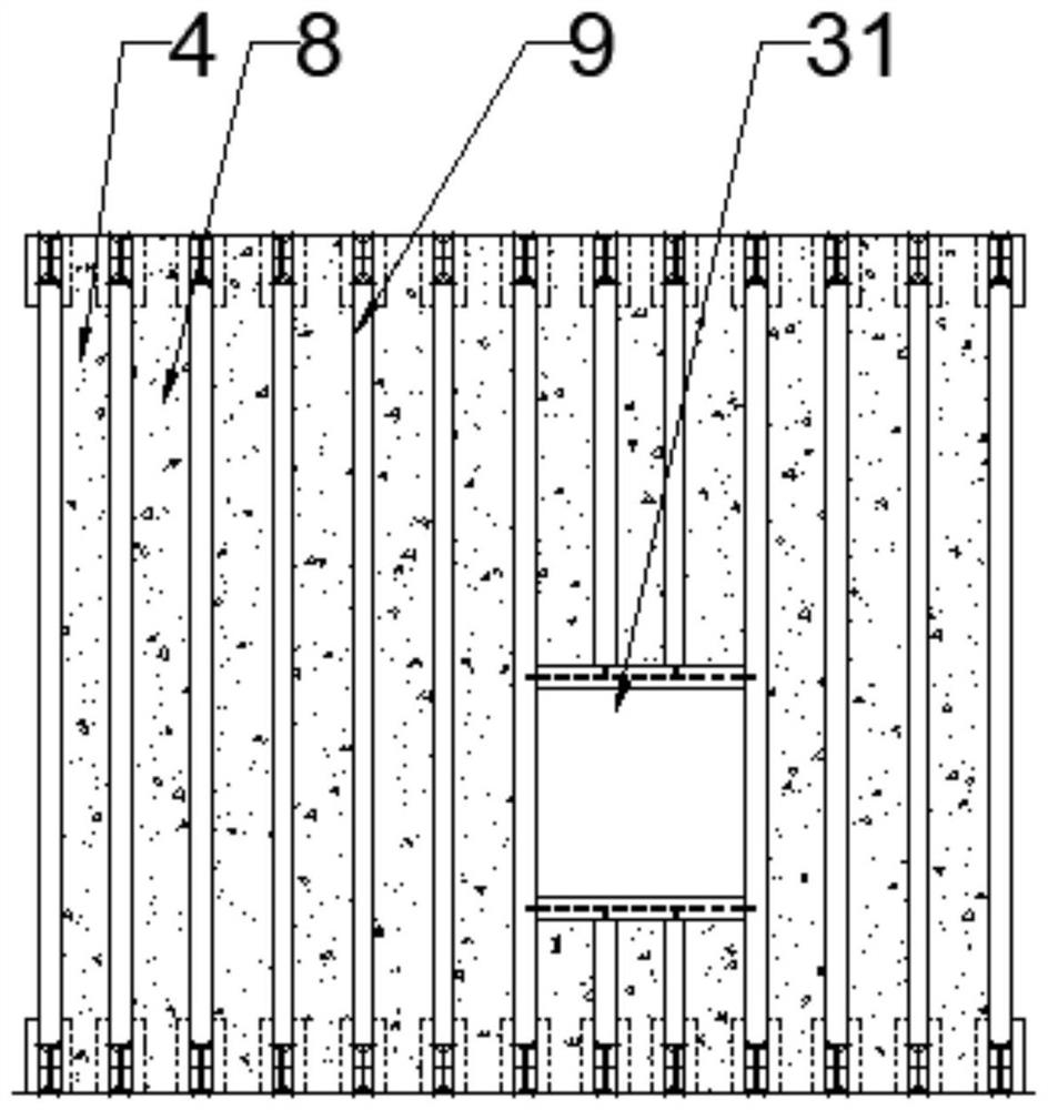 Coal bunker support and construction process thereof