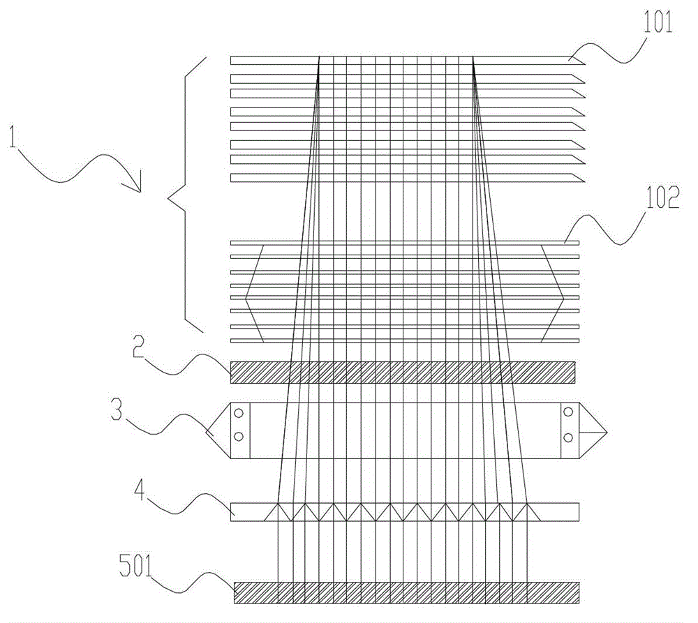 Slasher capable of realizing automatic pattern arrangement and automatic pattern arranging method