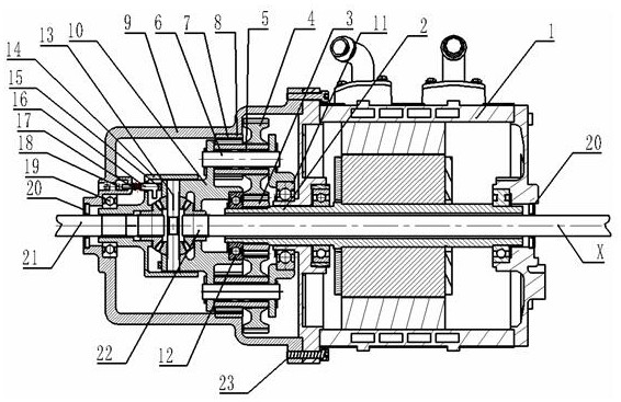 Coaxial electric drive axle with differential lock