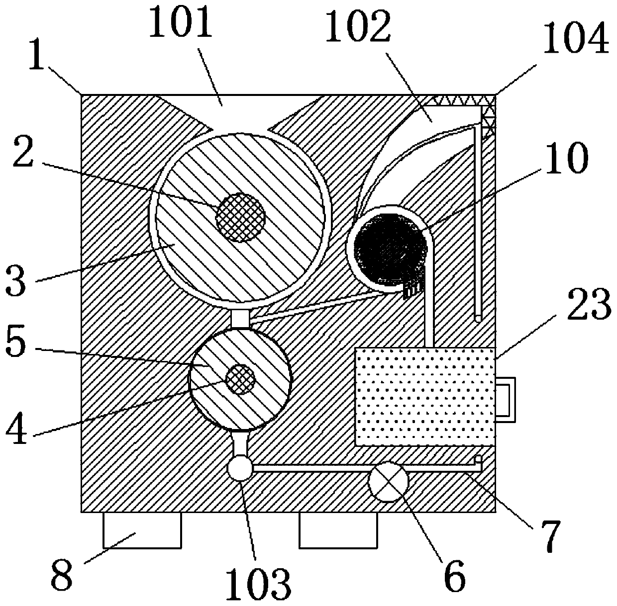 Fine grinding and extracting device for grain grinding