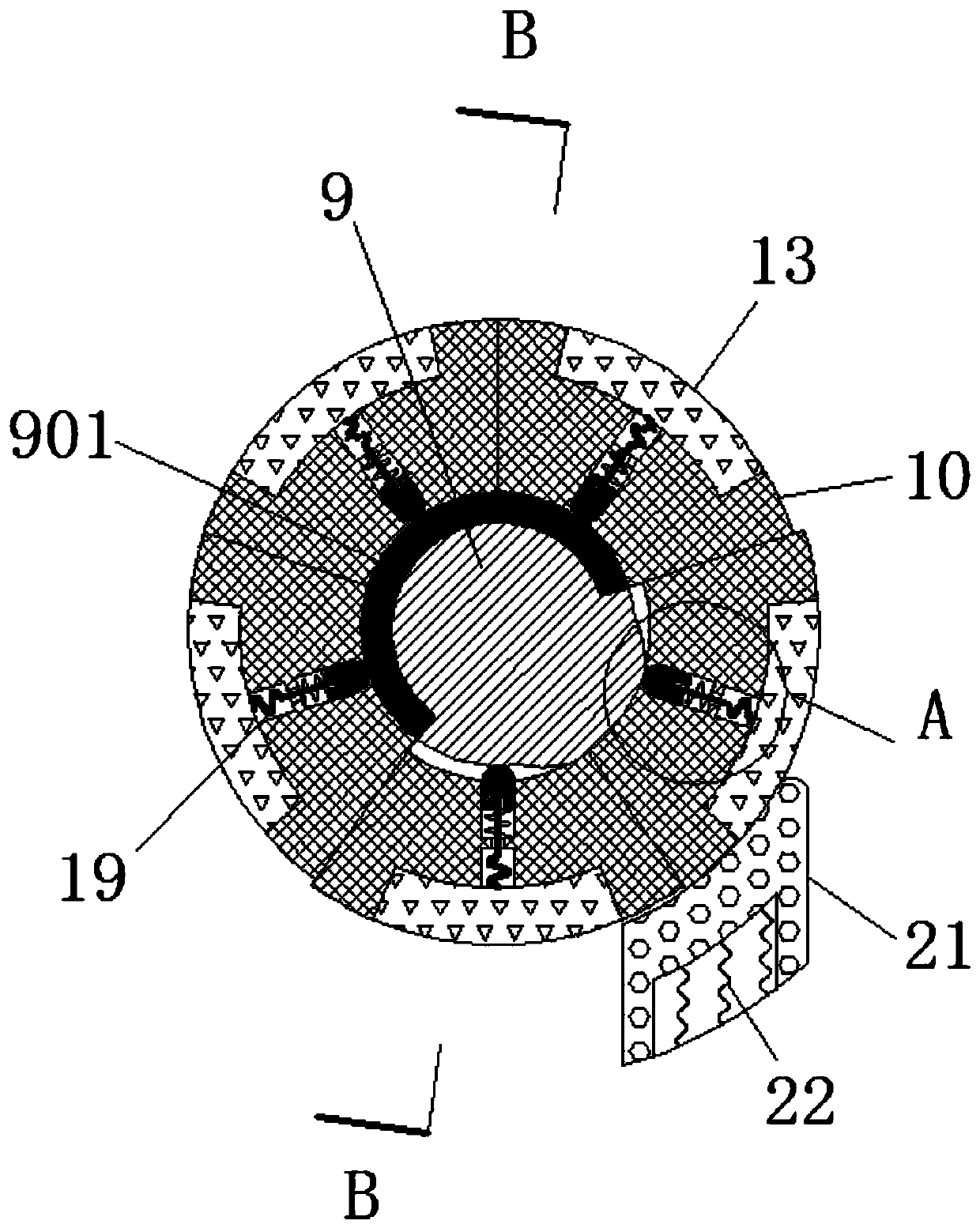 Fine grinding and extracting device for grain grinding