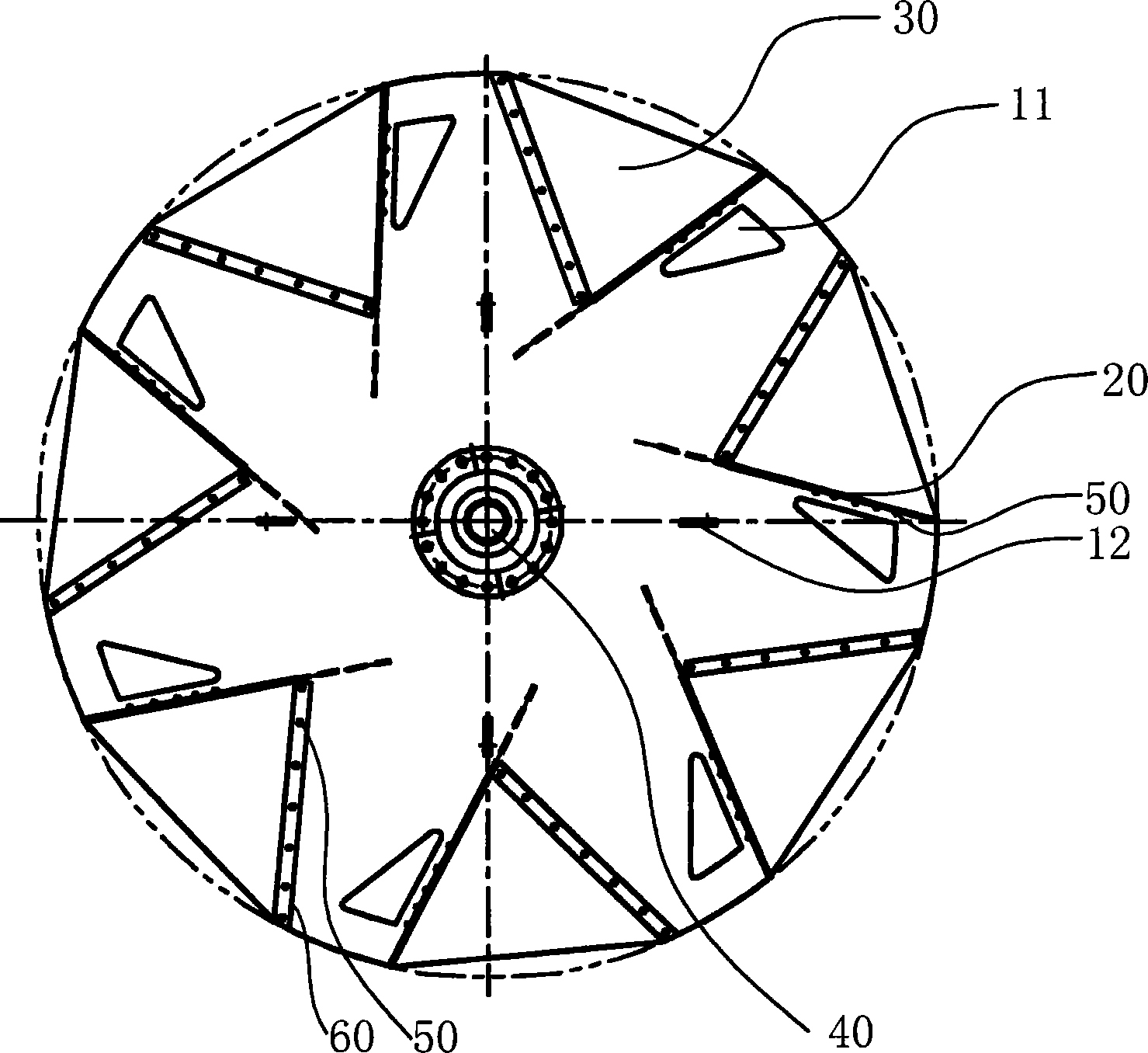 Aeration machine impeller