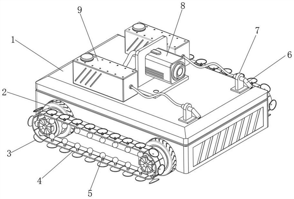 High-reliability adsorption type climbing robot and control method thereof