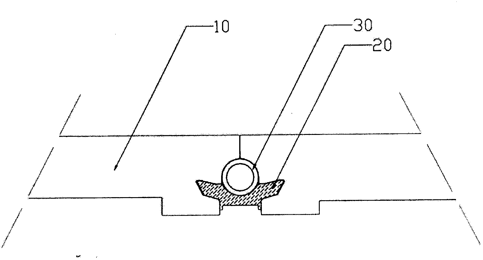 Cooling/heating floor connected by clamp pieces