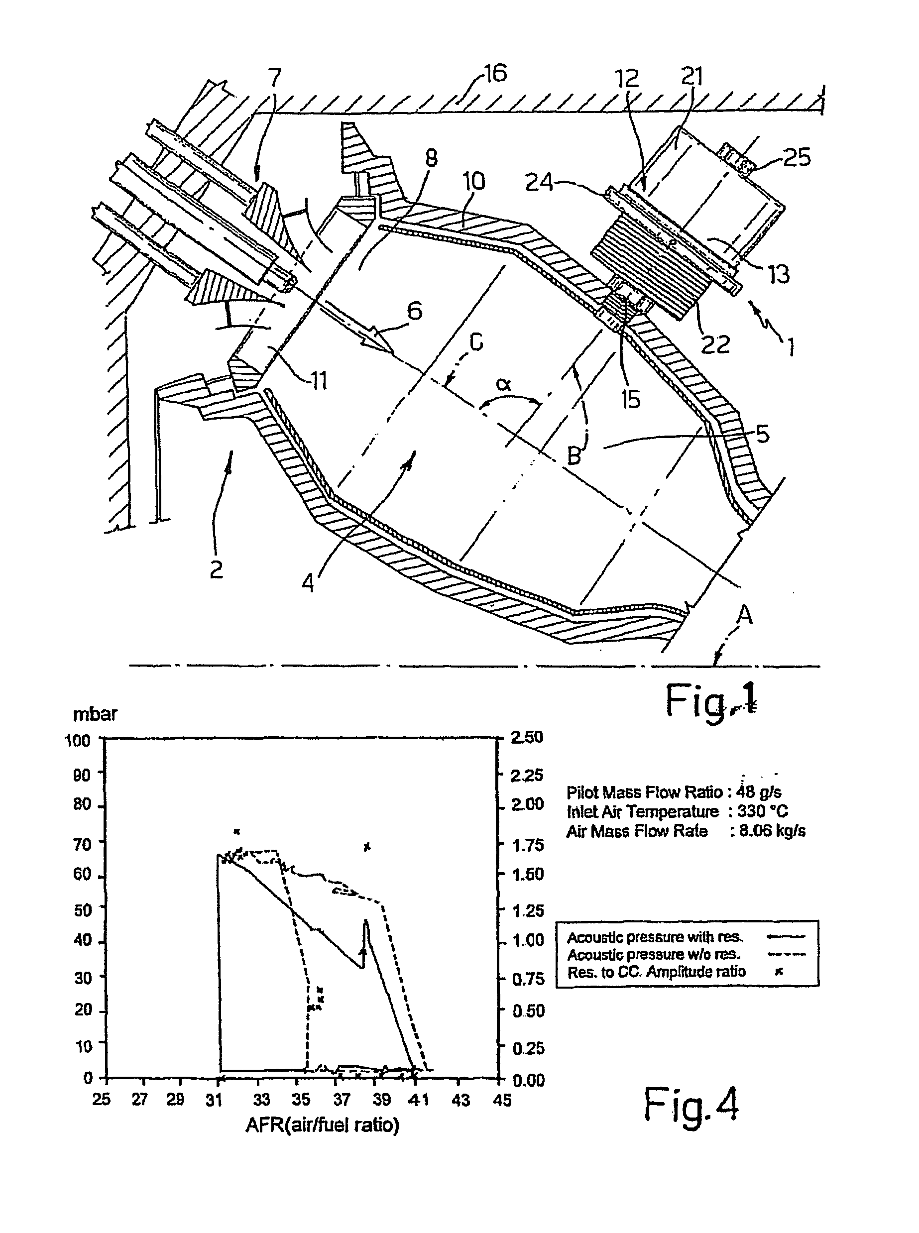 System for Damping Thermo-Acoustic Instability in a Combustor Device for a Gas Turbine