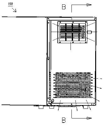 Display cabinet with back condenser