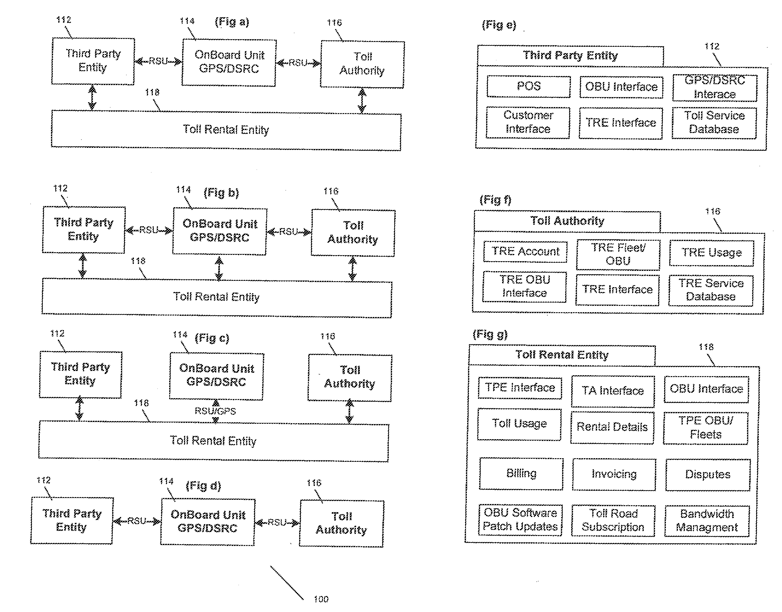 Billing a rented third party transport including an on-board unit