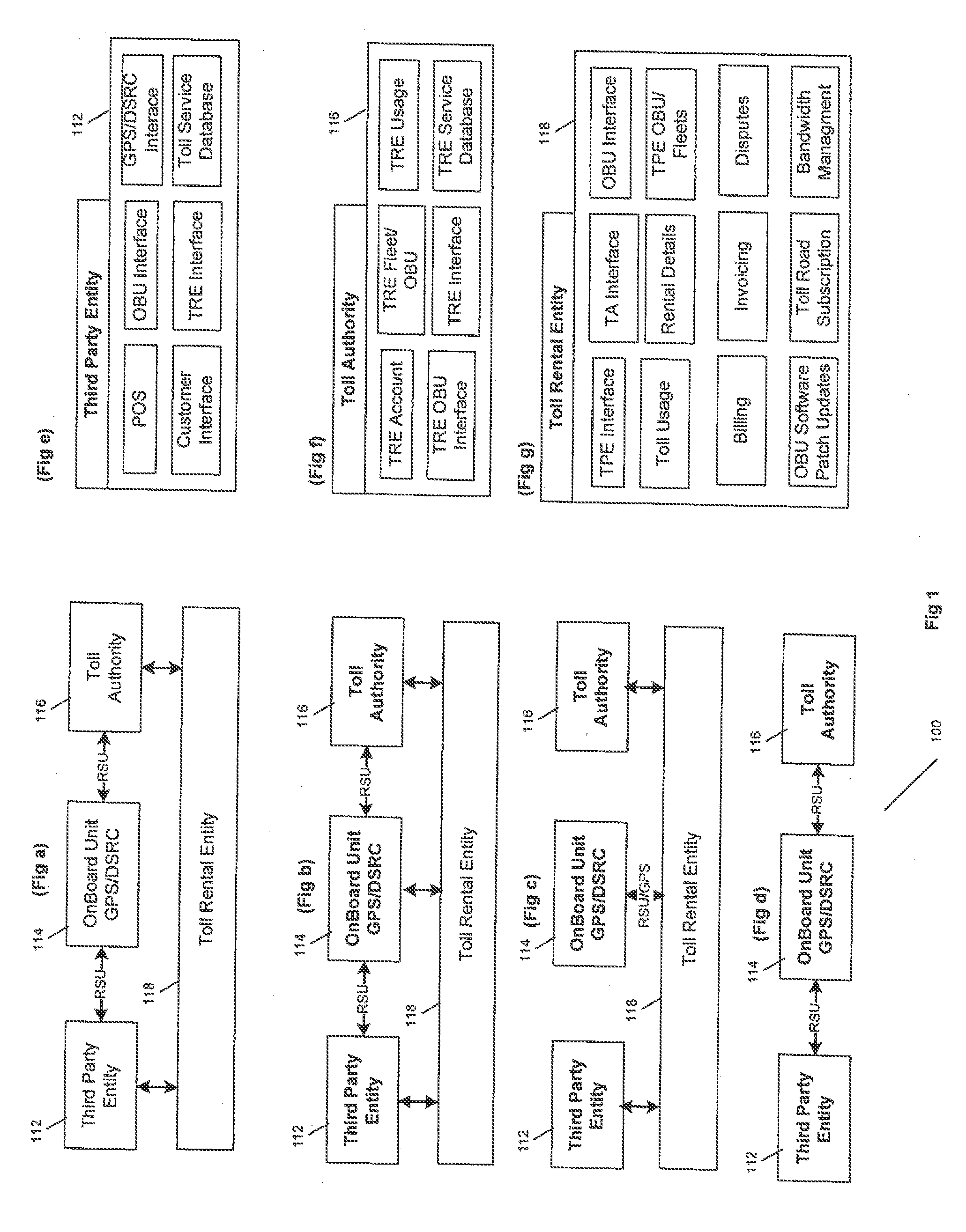 Billing a rented third party transport including an on-board unit