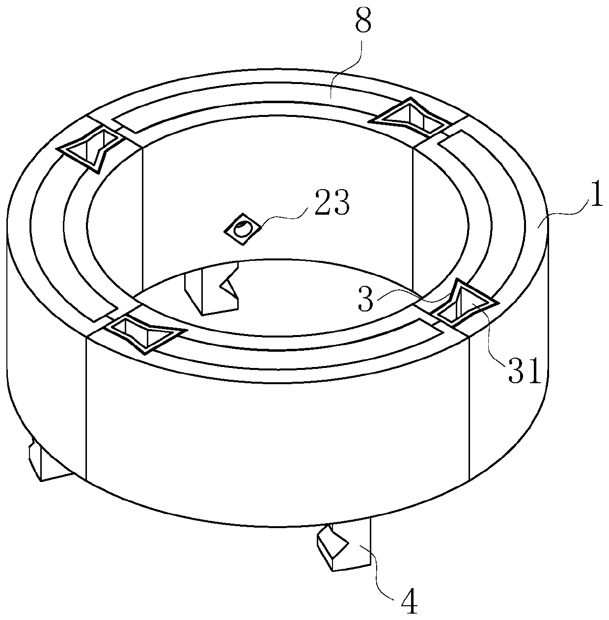 Prefabricated part of blast furnace throat